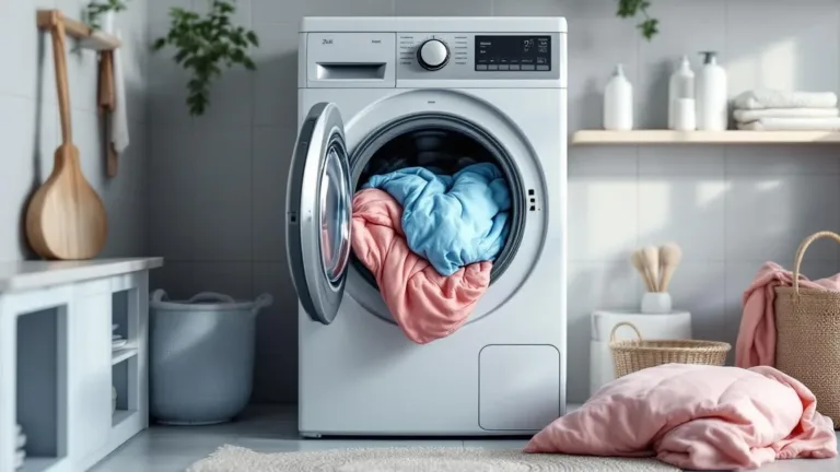 Ik probeerde deze slimme truc, mijn dekbed past nu perfect in de wasmachine