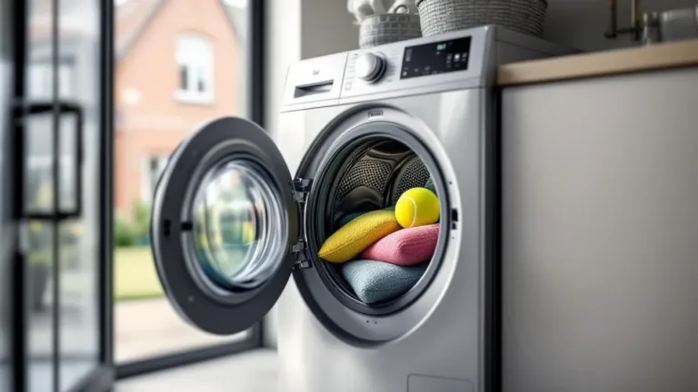 Ik stopte een tennisbal met kussens in de wasmachine, dit is waarom het werkt